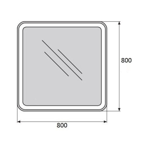 Зеркало с подсветкой BelBagno SPC-MAR 80x80 (SPC-MAR-800-800-LED-BTN)