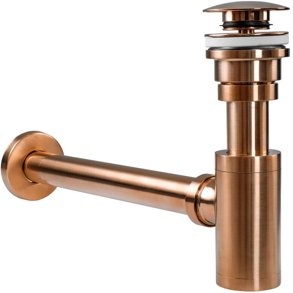 Сифон для раковины клапан клик-клак REA Copper mat медь матовая (REA-A5699) Сифон для раковины клапан клик-клак REA Copper mat медь матовая (REA-A5699)