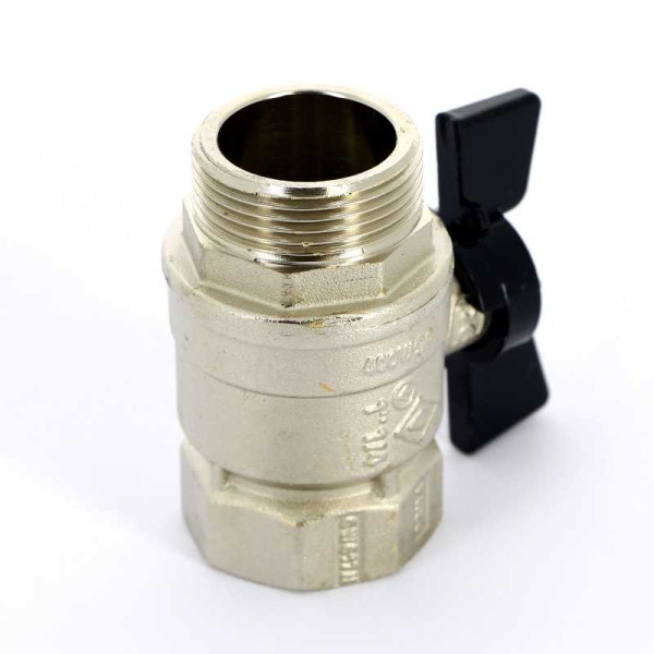Кран Bugatti 1 1/4" ВН шаровый Arizona 607 (черная бабочка) (06070059)