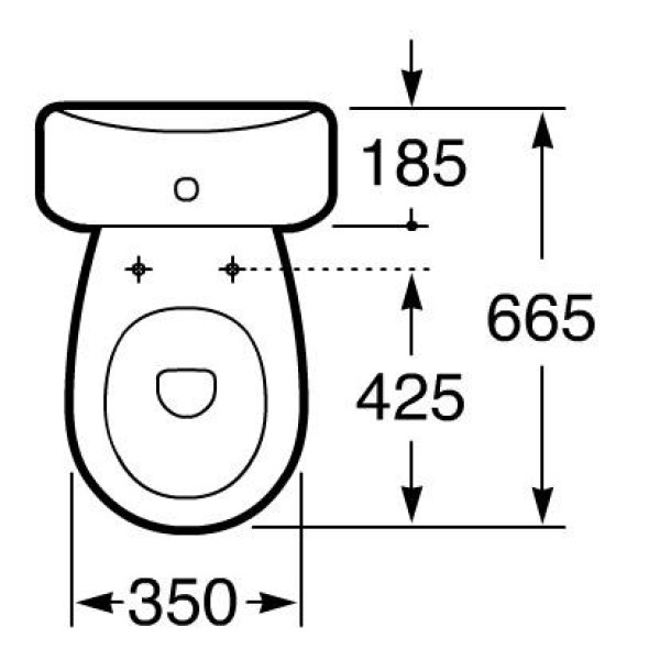 Унитаз напольный Roca Victoria 665х370х780 косой выпуск (34239U000)