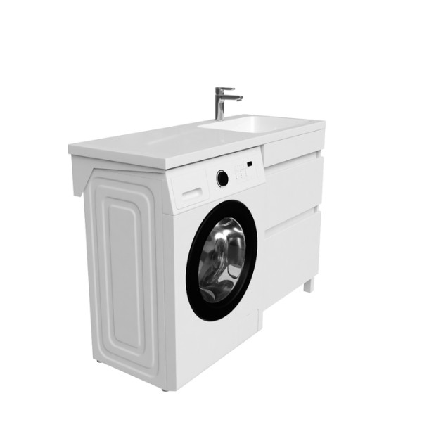 Тумба для стиральной машины с раковиной Iddis Optima Home белая (OPH12RBi95K) Тумба для стиральной машины с раковиной Iddis Optima Home белая (OPH12RBi95K)