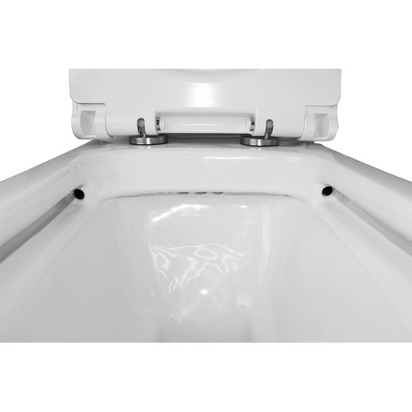 Унитаз напольный Azario Glory с сиденьем с микролифтом белый (AZ-49)