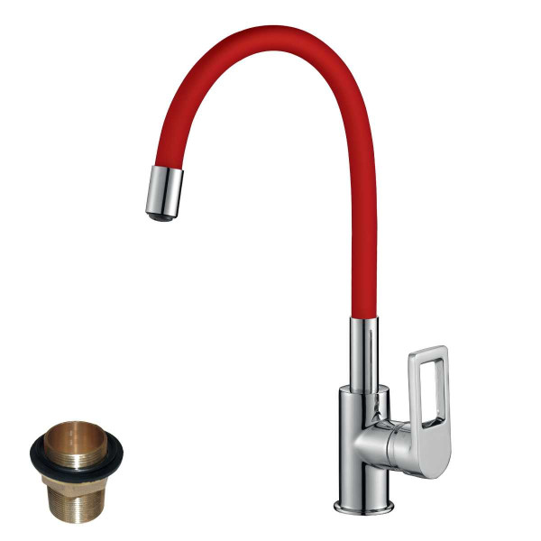 Смеситель для кухни Rossinka Z35-35U с гибким изливом (Z35-35U-Red)