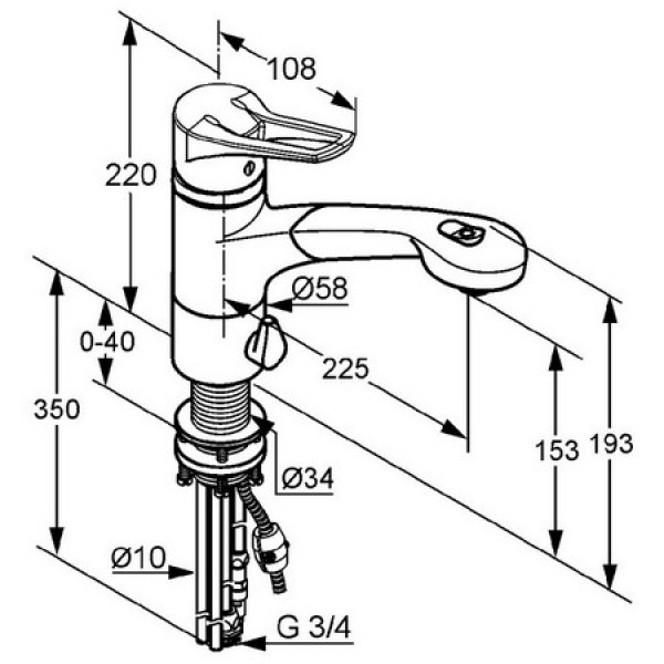 Смеситель для кухни Kludi MX (399450562)