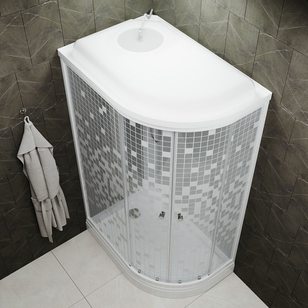 Душевой уголок Triton Коралл 80x120 стекло прозрачное, профиль белый (DK365)