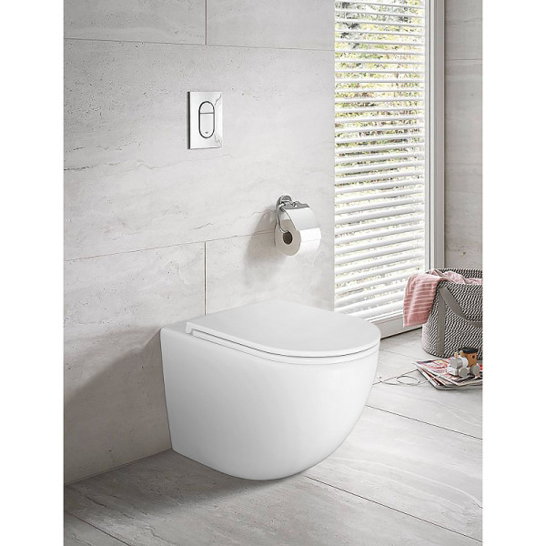 Унитаз напольный Azario Grado с сиденьем с микролифтом белый (AZ-2141D-UQ1)