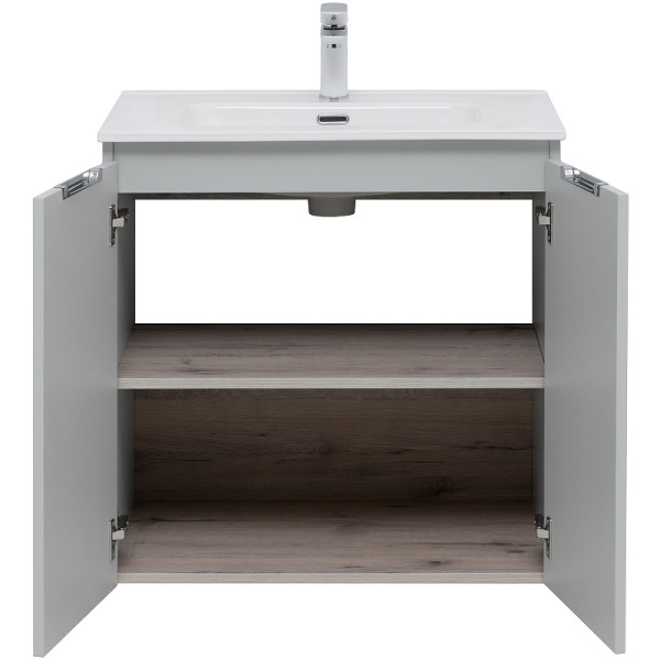 Тумба подвесная Aquanet Алвита new 70 2 дверцы, серый (00303903)