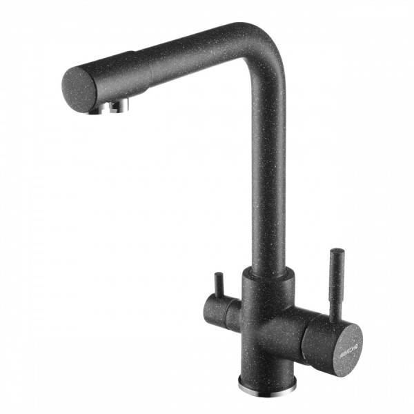 Смеситель для кухни Aquaton Руан с краном для питевой воды темно-серый (1.AX00.4.FCX.X21.0)