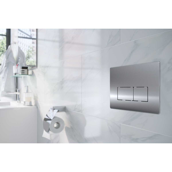 Клавиша смывная для инсталляции Azario двойная, квадратная, цвет хром глянец (AZ-8200-0089/AZ-P58-0120) Клавиша смывная для инсталляции Azario двойная, квадратная, цвет хром глянец (AZ-8200-0089/AZ-P58-0120)