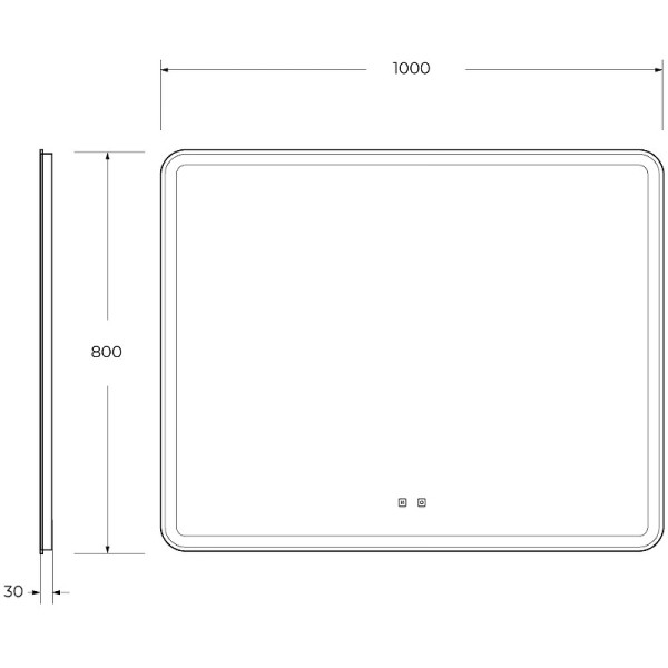 Зеркало с подсветкой BelBagno 100x80 голос.управл., подогрев (SPC-MAR-100-80-LED-TCH-SND)