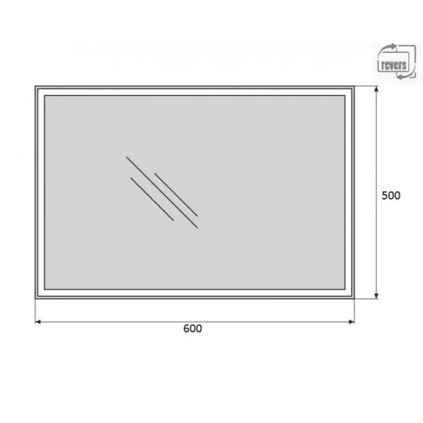 Зеркало с подсветкой BelBagno SPC-GRT 50x60 (SPC-GRT-500-600-LED-BTN)