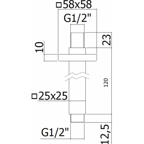 Потолочный держатель Paffoni хром (ZSOF118CR) Потолочный держатель Paffoni хром (ZSOF118CR)