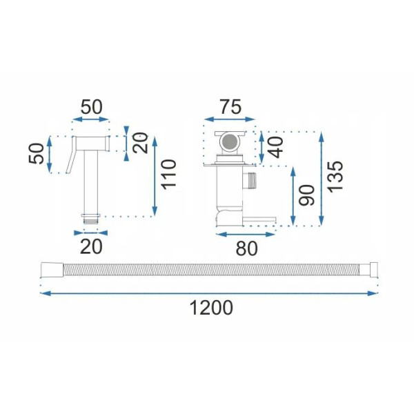 Смеситель для биде REA Loop Rose Gold (REA-B6523)