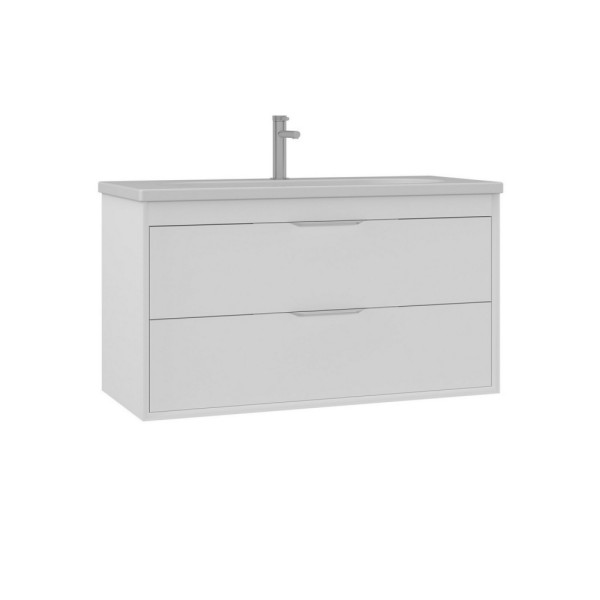 Тумба подвесная Orka Clay 1000x500x520 с раковиной белый матовый (5004385)