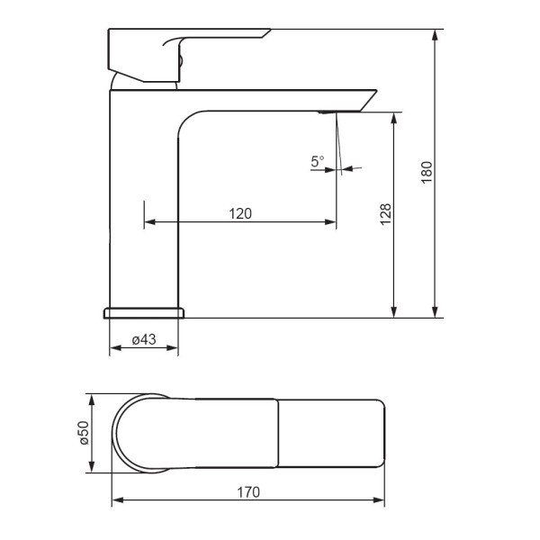 Смеситель для раковины Damixa Apollo черный (470210300)