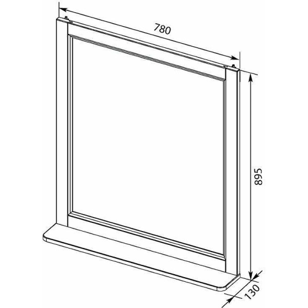 Зеркало Aquanet Бостон 78x89,5 белый (00209676)