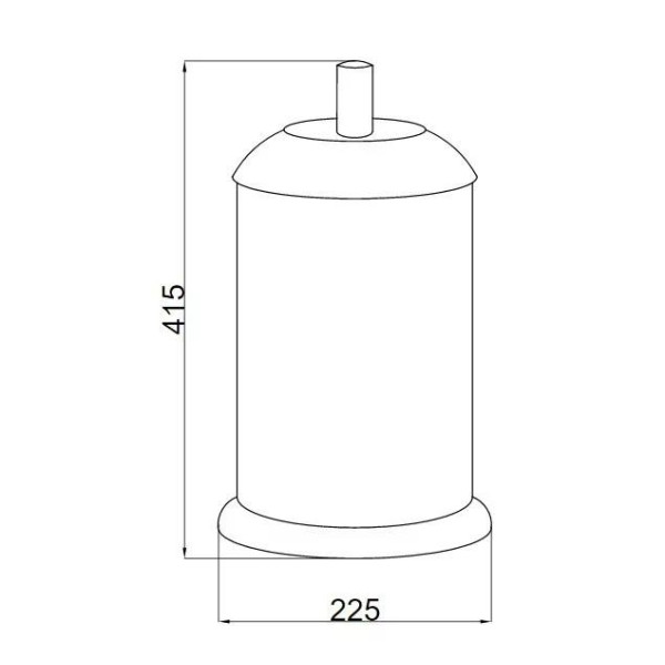 Ведро для мусора Boheme Murano 27x27x36 хром (10914-W-CR)