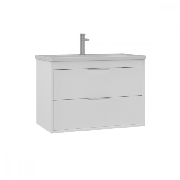 Тумба подвесная Orka Clay 800x500x520 с раковиной белый матовый (5004382)