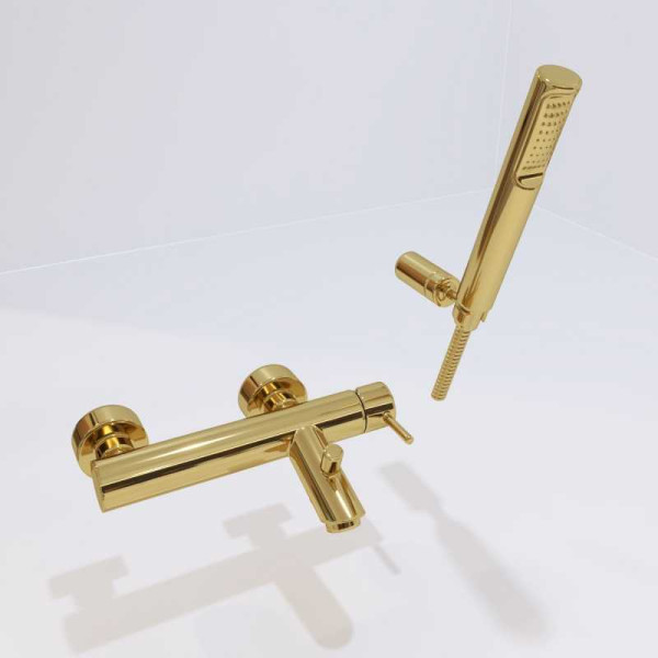 Смеситель для ванны и душа Paffoni Light золотой (LIG023HG) Смеситель для ванны и душа Paffoni Light золотой (LIG023HG)