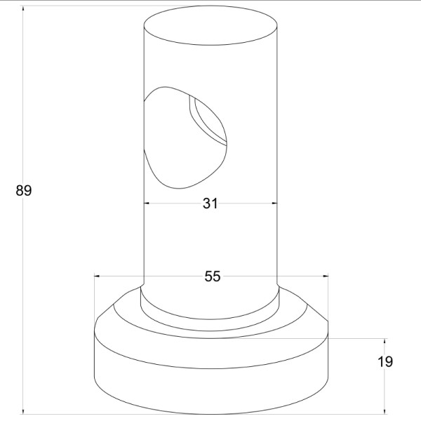 Крепеж для стоек душевых систем Melodia della vita хром (MKP21058)