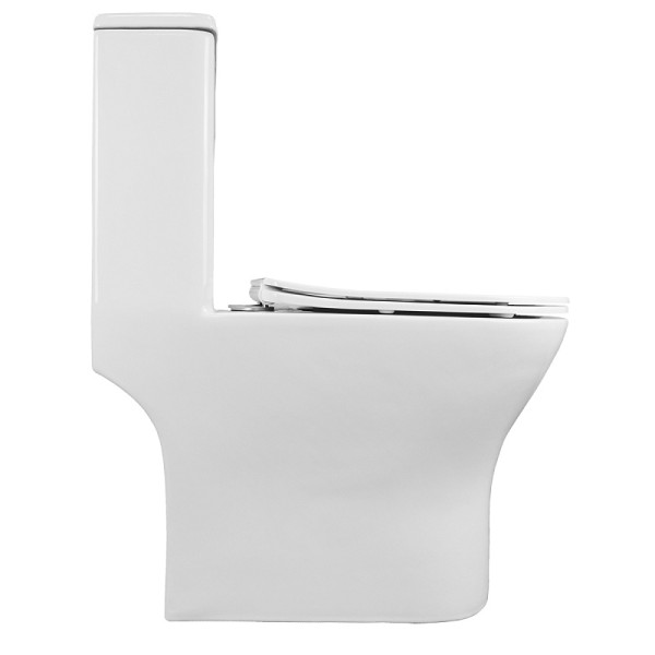 Унитаз напольный Azario Terni 350x670x760 с сиденьем с микролифтом белый (AZ-8618)