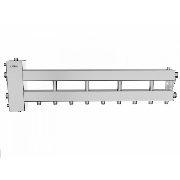 Коллектор балансировочный Gidruss BMSS-150-5D (нерж., до 150 кВт, подкл. котла G 1 1/2", 4 контура G 1", боковой контур G 1 1/2", нерж ст.)