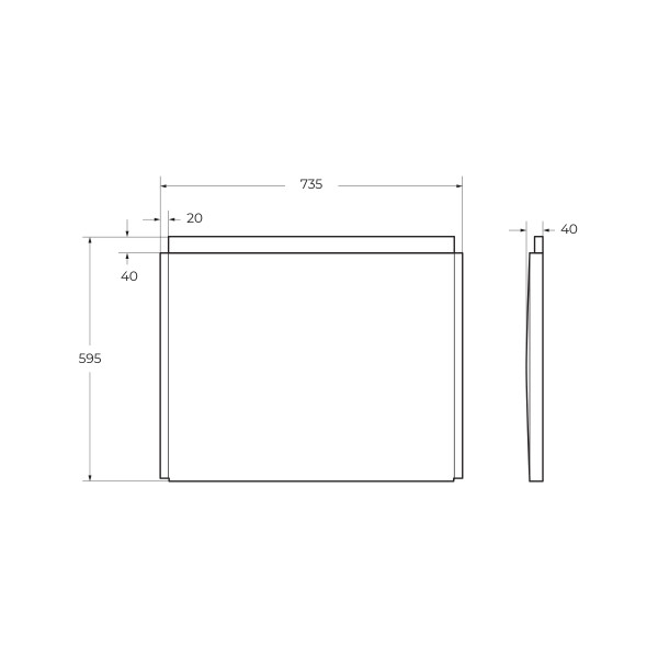 Экран торцевой Cezares 73,5x59,5x4 белый (EMP-F-75-SP-W37)