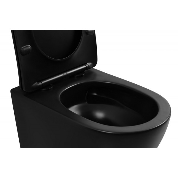 Унитаз подвесной Abber Bequem 355x490x360 черный матовый (AC1100TMB)
