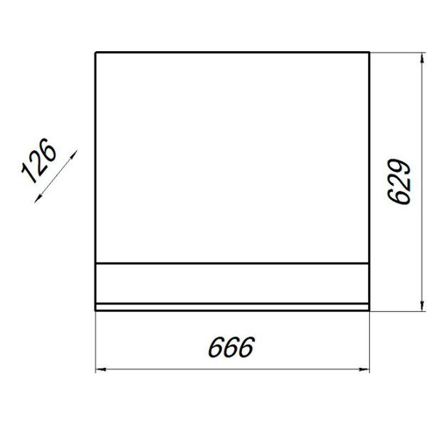 Зеркало Melodia Модерн 70 66,6x62,9 дуб Бардолино (MFR79619BO)