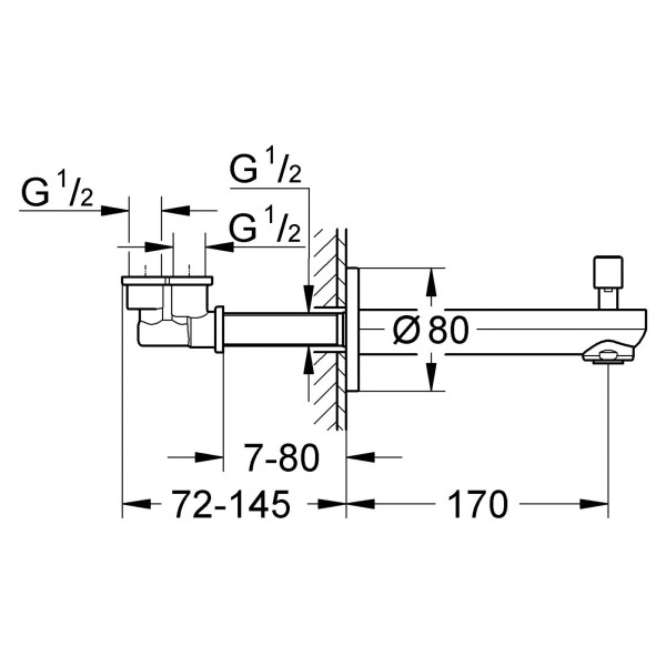 Излив для ванны с автоматическим переключателем Grohe Eurosmart Cosmopolitan (13262000) Излив для ванны с автоматическим переключателем Grohe Eurosmart Cosmopolitan (13262000)