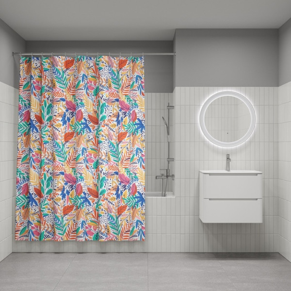 Шторка для ванн текстильная Iddis Base 180x200 бежевая (BF04P18i11)