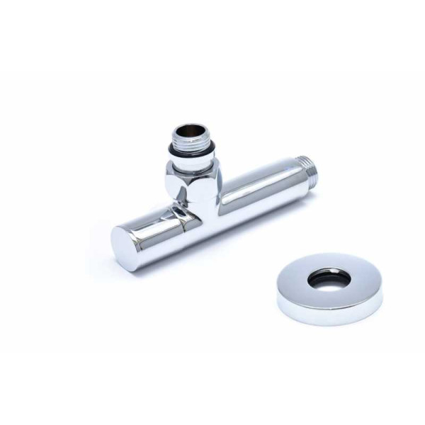 Вентиль угловой для полотенцесушителя INDIGO 1/2"*1/2" н/н колпак, с отражателем, пара Вентиль угловой для полотенцесушителя INDIGO 1/2"*1/2" н/н колпак, с отражателем, пара