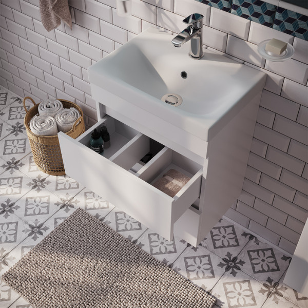 Тумба подвесная Iddis Zodiac с ящиками 50x34,3 белая (ZOD5CB0i95)