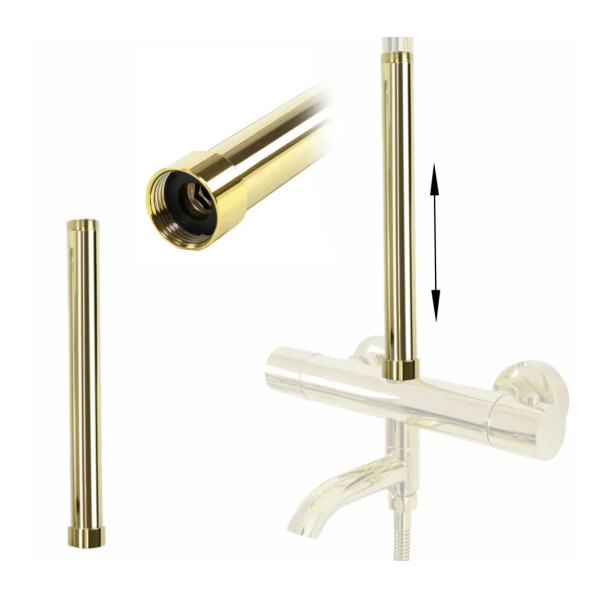 Удлинитель душевой стойки Rea 30 см Gold (Tom, Soul, Aldi, Bliss, Santos, Roger, Lungo с термостатом, Luis, Vigo) (REA-K7702)