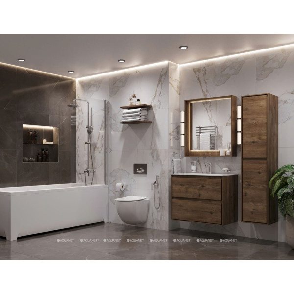 Ванна из искусственного камня Aquanet lotos Stone 180x80 белая (332894)