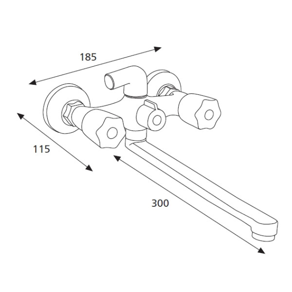Смеситель для ванны и душа Osgard Glan хром (72236) Смеситель для ванны и душа Osgard Glan хром (72236)