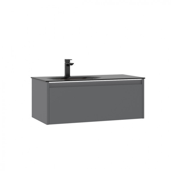 Тумба подвесная Orka Lisbon 900x500x350 с раковиной серый матовый (5001430) Тумба подвесная Orka Lisbon 900x500x350 с раковиной серый матовый (5001430)