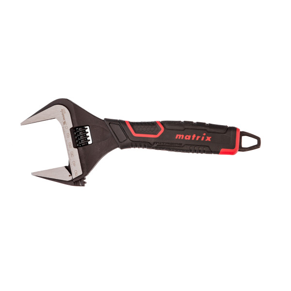 Ключ разводной 250 мм Matrix PRO (тонкие губки, фосфатированный, 2-х комп.рукоятка)  (15578)