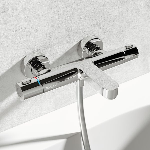 Смеситель для ванны и душа Ravak термостат Termo 300 TE 023.00/150 хром (X070097)
