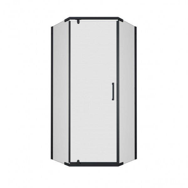 Душевой уголок Triton Дека 100x100 стекло прозрачное, профиль черный (DK354)