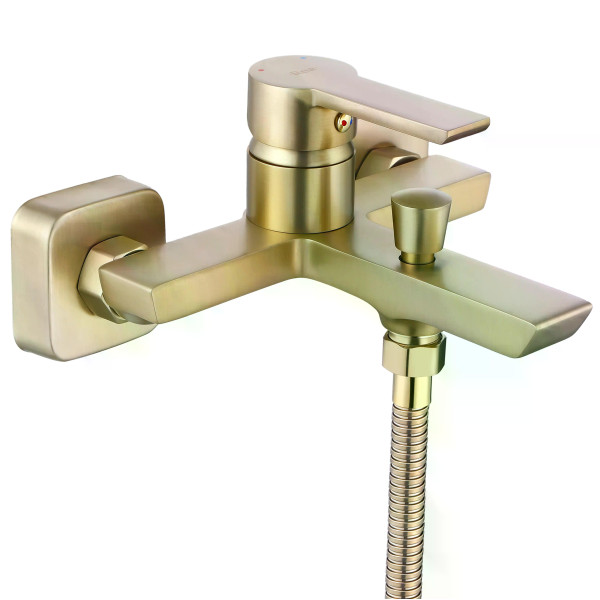 Смеситель для раковины Rea Argus с душевым комплектом золото матовое (REA-B6414) Смеситель для раковины Rea Argus с душевым комплектом золото матовое (REA-B6414)