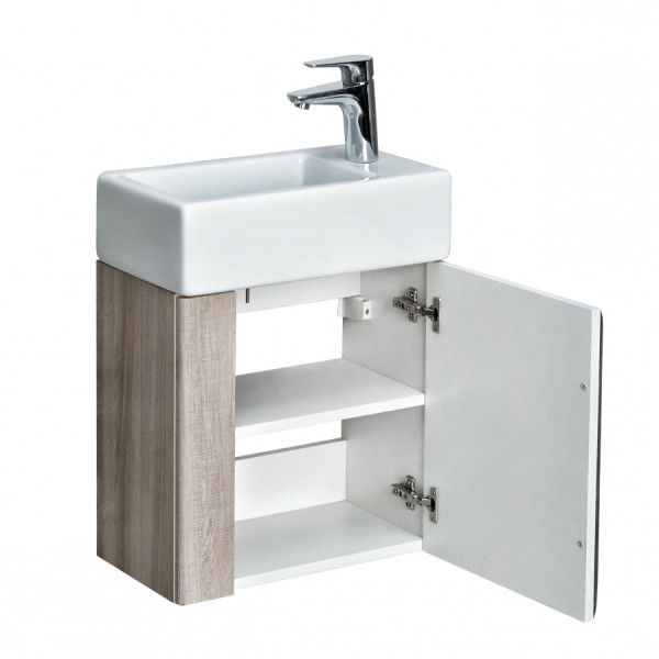 Тумба подвесная Aquaton Вита 447x243x447 белый, ясень шимо (1.A221.4.01V.TD7.0)