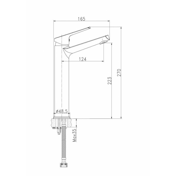 Смеситель для раковины Cersanit Flavis хром (А63038)