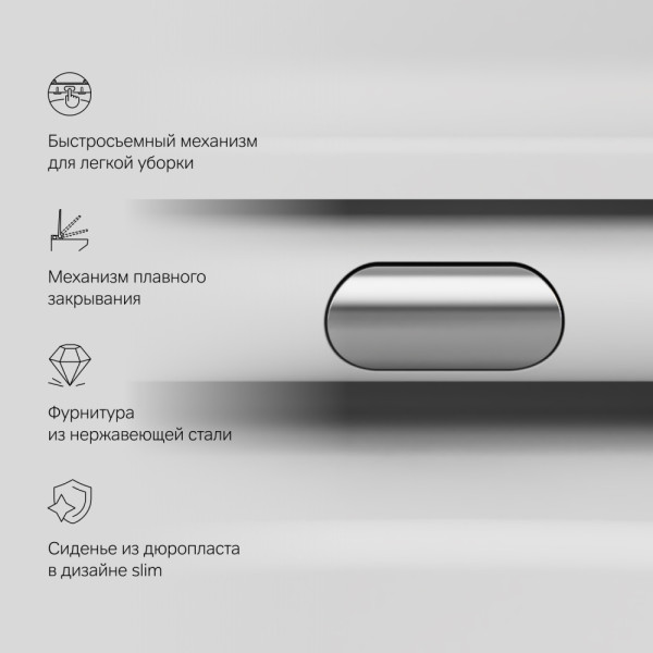 Унитаз подвесной AM.PM Func 49 см FlashClean с сиденьем микролифт белый матовый (C8F1700MWSC)