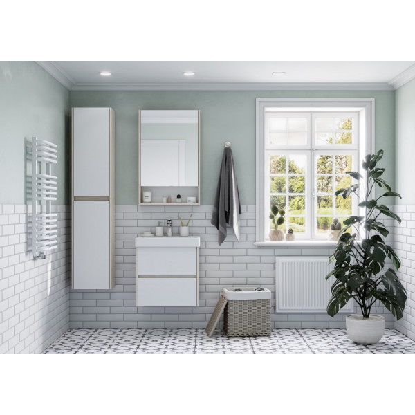 Тумба подвесная Aquaton Сканди 532x427x522 белый, дуб верона (1.A251.7.01S.DB2.0)