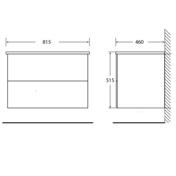 Тумба подвесная BelBagno Etna 80 Rovere Moro (ETNA-800-2C-SO-RW-P)