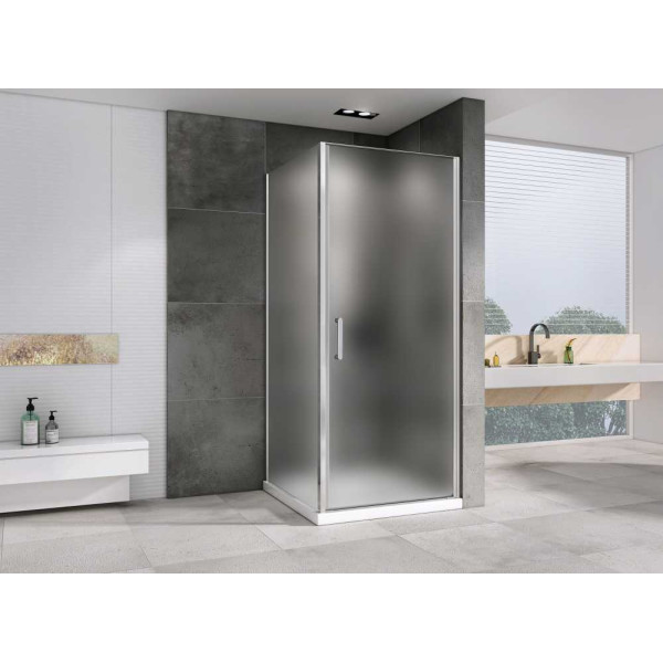 Душевой уголок Abber Sonnenstrand 80x80 стекло матовое, профиль профиль хром (AG04080M-S80M)