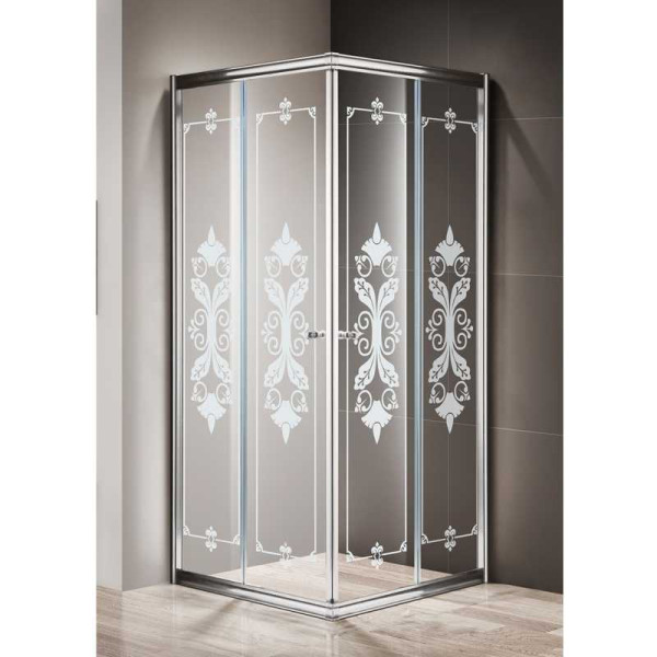 Душевой уголок Cezares Giubileo 100x100x195 стекло прозрачное с рисунком, профиль хром (GIUBILEO-A-2-100-SCORREVOLE-CP-Cr) Душевой уголок Cezares Giubileo 100x100x195 стекло прозрачное с рисунком, профиль хром (GIUBILEO-A-2-100-SCORREVOLE-CP-Cr)