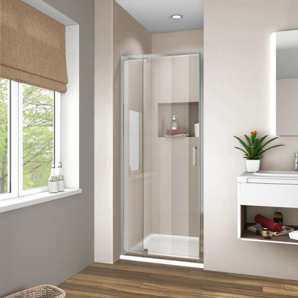 Душевая дверь Vincea Intra 800/900х1900 стекло прозрачное, профиль хром (VDP-1I8090CL)