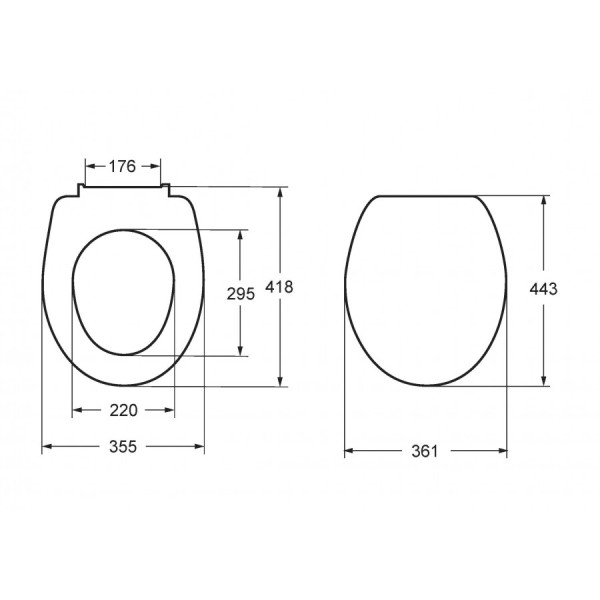 Сиденье для унитаза Roca Victoria Nord 36,1x44,3 с микролифтом черное (Z.RU90.0.010.3)